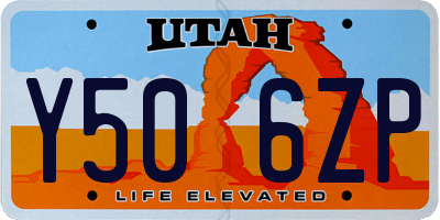 UT license plate Y506ZP