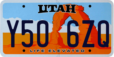 UT license plate Y506ZQ