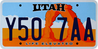 UT license plate Y507AA