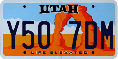 UT license plate Y507DM