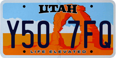 UT license plate Y507FQ