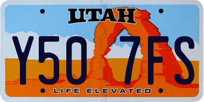 UT license plate Y507FS