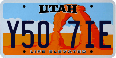 UT license plate Y507IE