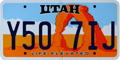 UT license plate Y507IJ