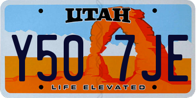 UT license plate Y507JE