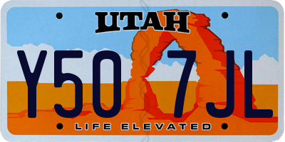 UT license plate Y507JL