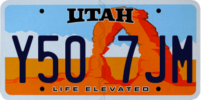 UT license plate Y507JM