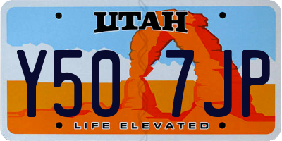 UT license plate Y507JP