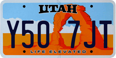 UT license plate Y507JT