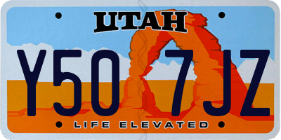 UT license plate Y507JZ