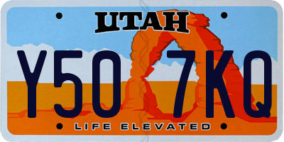 UT license plate Y507KQ