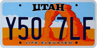 UT license plate Y507LF