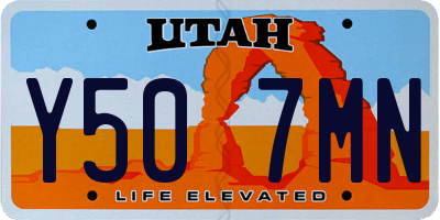 UT license plate Y507MN
