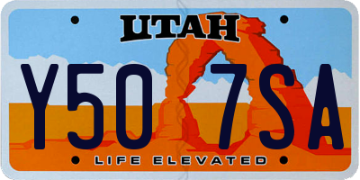 UT license plate Y507SA
