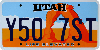 UT license plate Y507ST