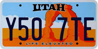 UT license plate Y507TE