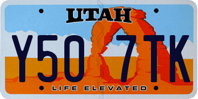 UT license plate Y507TK