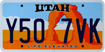 UT license plate Y507VK