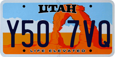 UT license plate Y507VQ