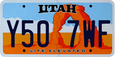 UT license plate Y507WF