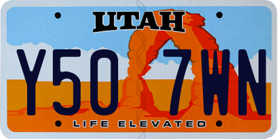 UT license plate Y507WN