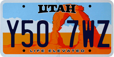UT license plate Y507WZ