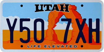 UT license plate Y507XH