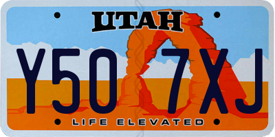 UT license plate Y507XJ