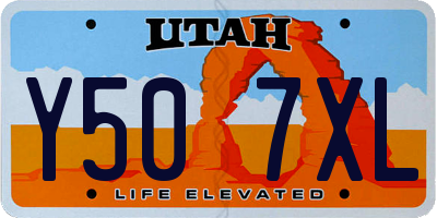 UT license plate Y507XL
