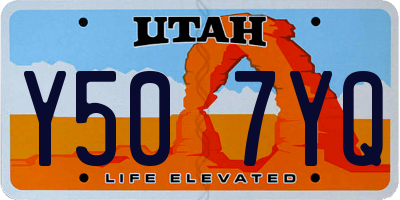 UT license plate Y507YQ