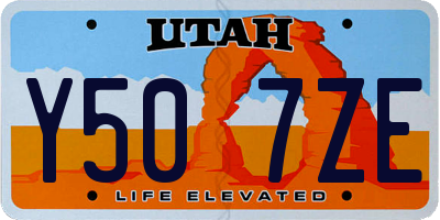 UT license plate Y507ZE