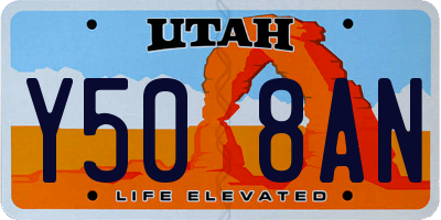 UT license plate Y508AN