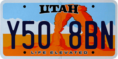 UT license plate Y508BN