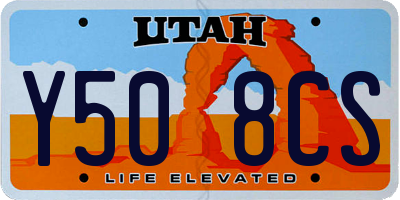 UT license plate Y508CS