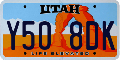 UT license plate Y508DK