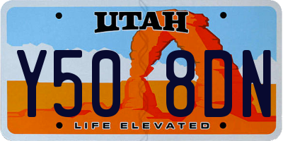 UT license plate Y508DN