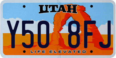 UT license plate Y508FJ