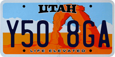 UT license plate Y508GA
