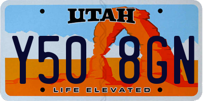 UT license plate Y508GN