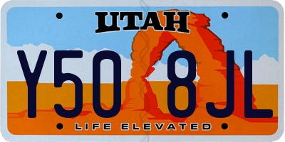 UT license plate Y508JL