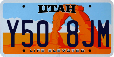 UT license plate Y508JM