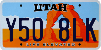 UT license plate Y508LK
