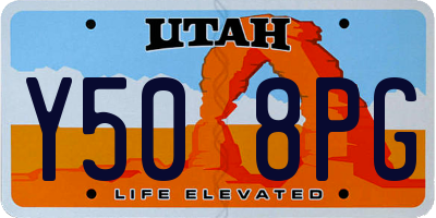 UT license plate Y508PG