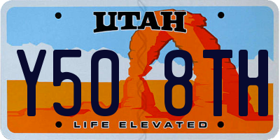 UT license plate Y508TH
