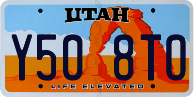 UT license plate Y508TO