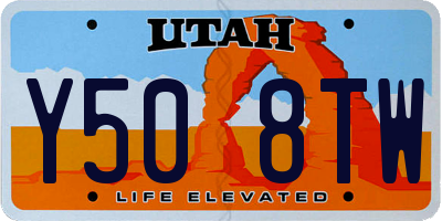UT license plate Y508TW