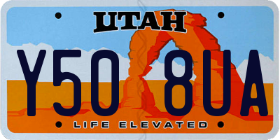 UT license plate Y508UA