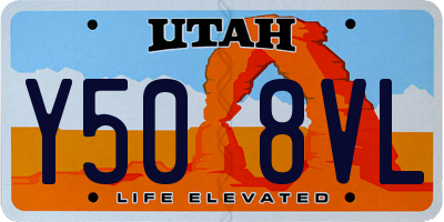 UT license plate Y508VL