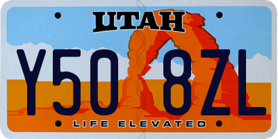 UT license plate Y508ZL