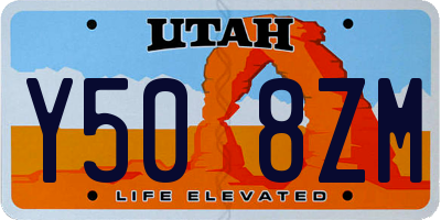 UT license plate Y508ZM